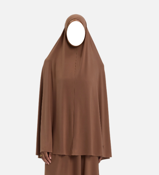 Yusra: Niqab Hijab Light Brown (7XL)