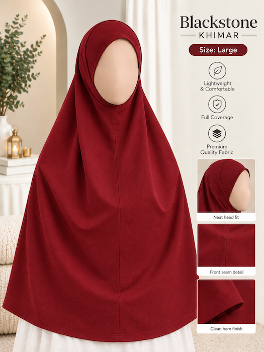 Large: Premium Khimar Jersey Red