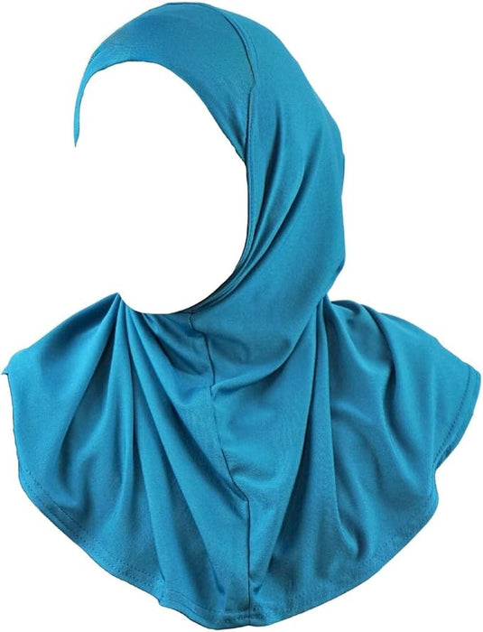 Yusra: Premium Hijab Jersey Turlu Teal (S)