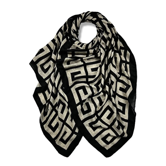 Maze Scarf Black