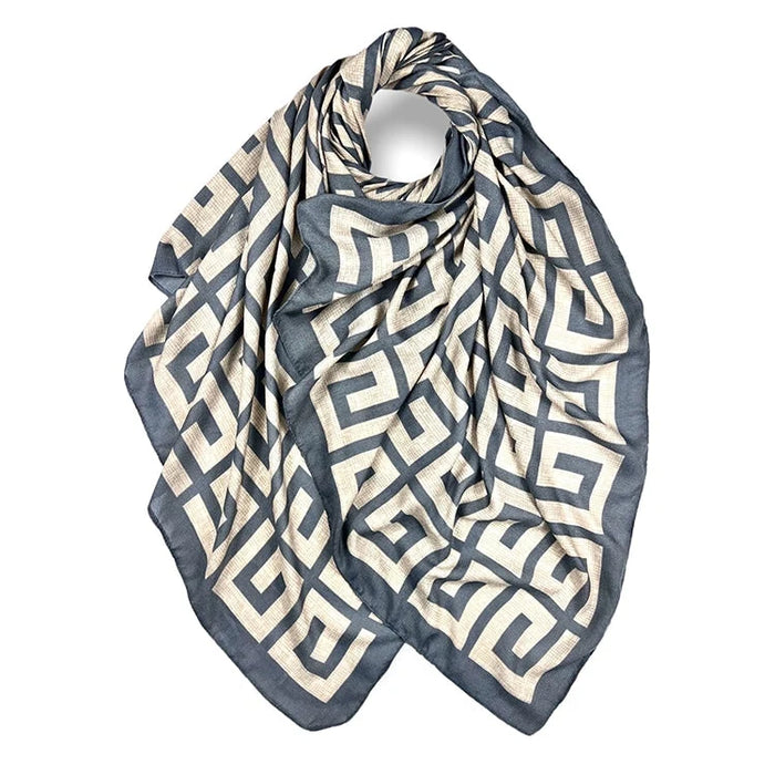 Maze Scarf Blue