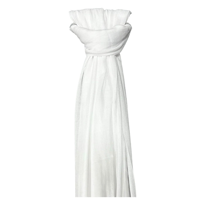 Big Plain Cotton Scarf White