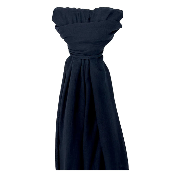 Big Plain Cotton Scarf Navy