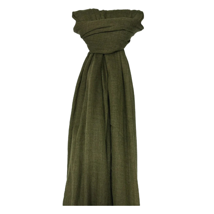 Big Plain Cotton Scarf Khaki