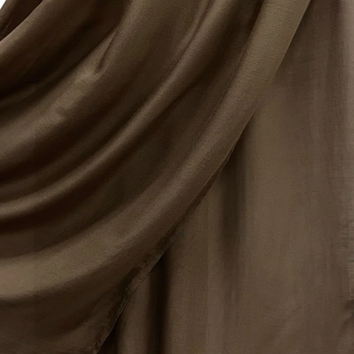 Fine Modal Double Stitch Scarf Dark Taupe