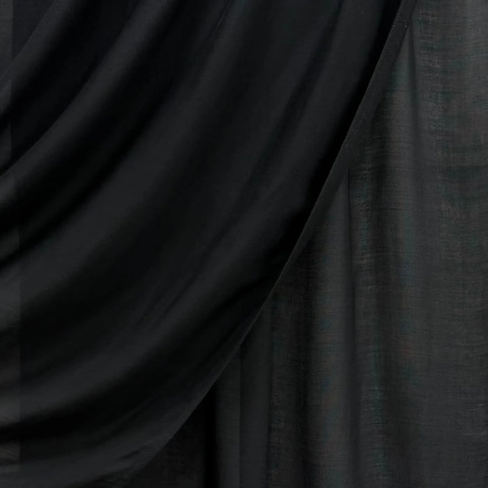 Fine Modal Double Stitch Scarf Black