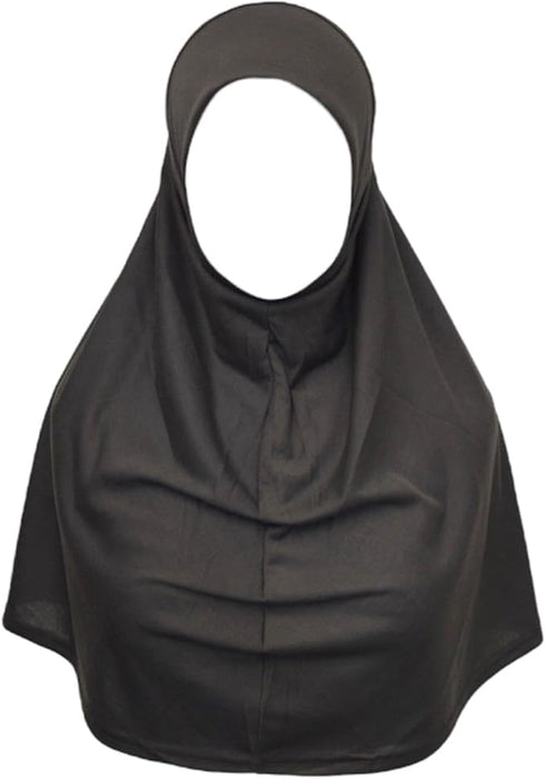 Yusra: Premium Hijab Jersey Turlu Dark Grey (S)