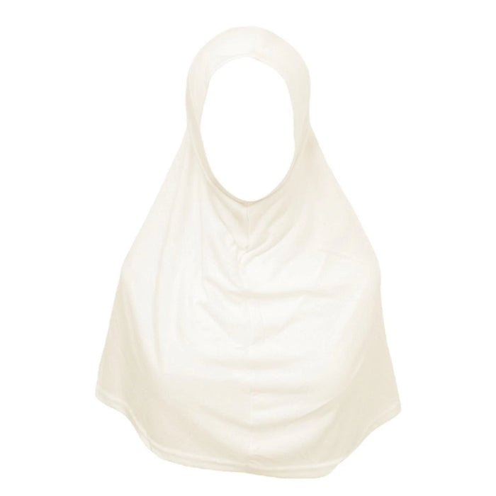 Yusra: Premium Hijab Jersey Turlu Cream (S)