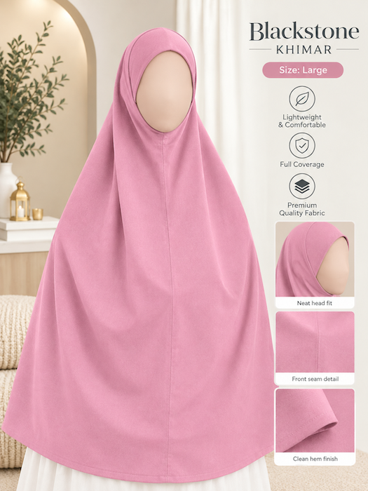 Large: Premium Khimar Jersey Pink