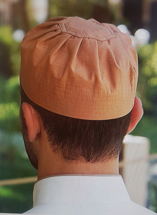 Cotton Pleated Hat Toasted Nut