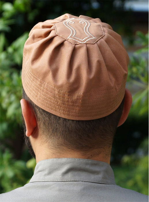 Sandal Pleated Hat Toasted Nut