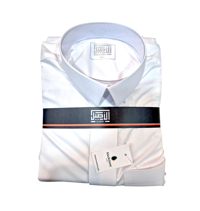 Premium Aseel Qatari Hidden Button White