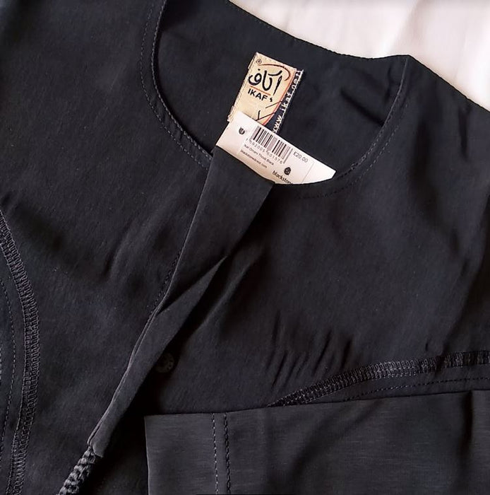 Ikaf Omani Thoub Black (With Tassel)