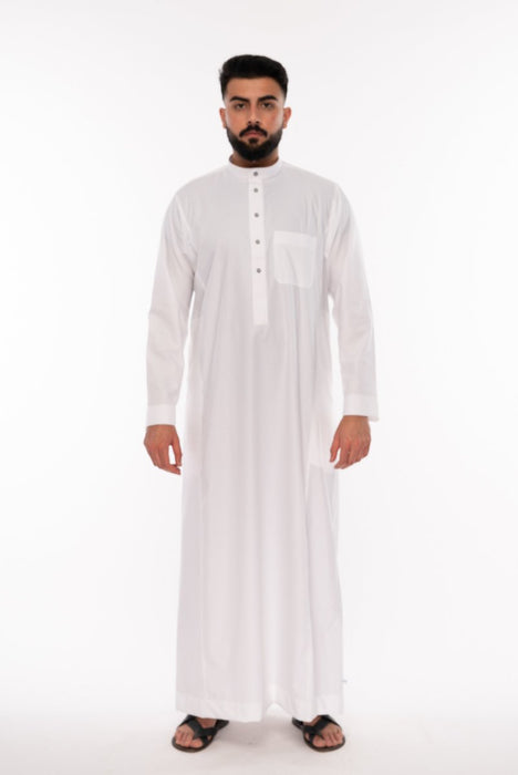 White Stud Collar Jubbah