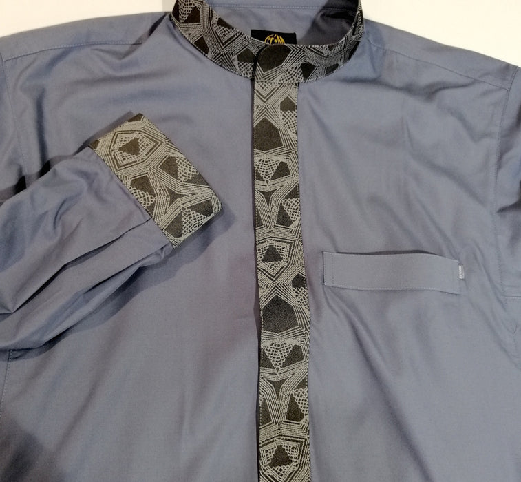 Al Noor - Grey Aztec Thoub (58M)