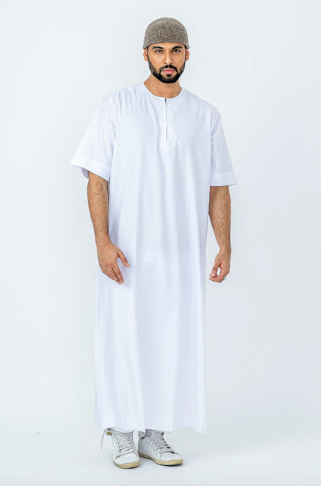 Half Sleeve Jubba - White