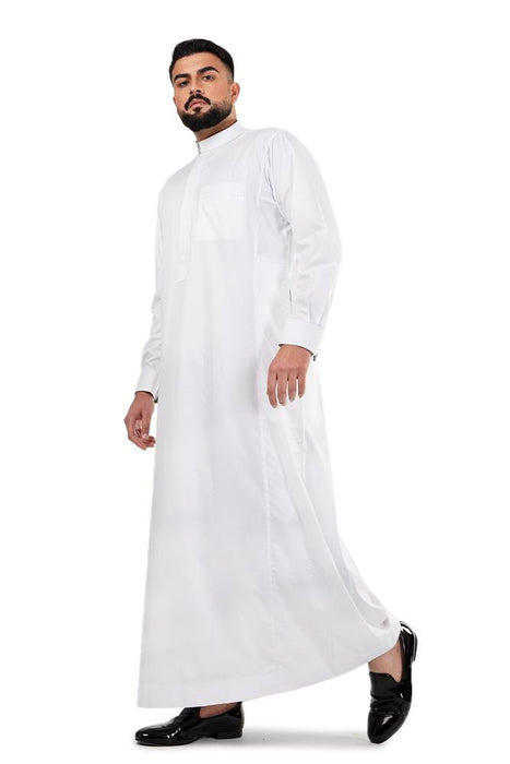 Premium Buckle White Jubbah
