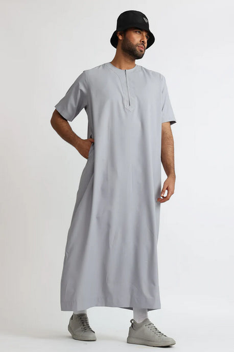 Half Sleeve Jubba - Light Grey