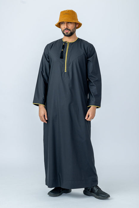 Habeel Omani Jubbah Black / Gold