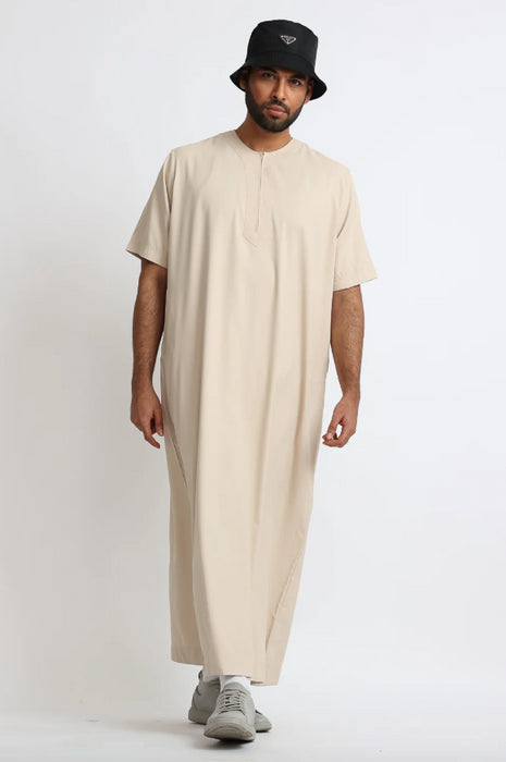 Half Sleeve Jubba - Beige