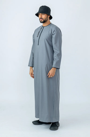 Habeel Grey/Black Omani Thoub