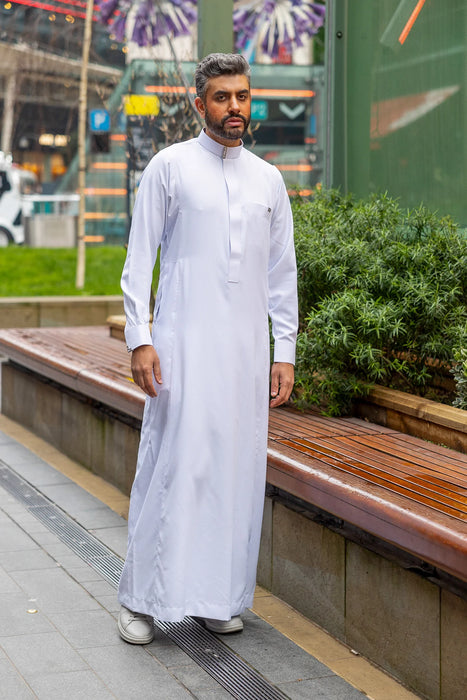 Elegant Diamante Jubba - White