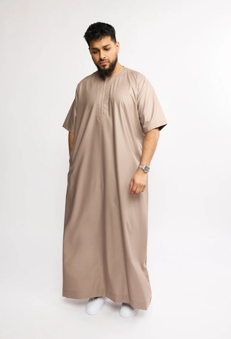 Al Noor R26 Half Sleeve Jubba - Dust Cream