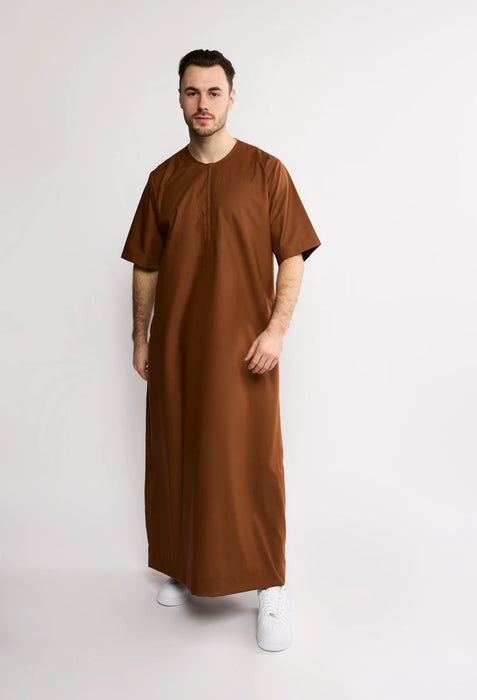 Al Noor R26 Half Sleeve Jubba - Brown