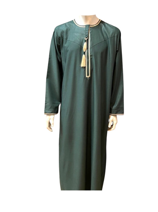 Alif Elegant Omani Men - Dark Green/Gold