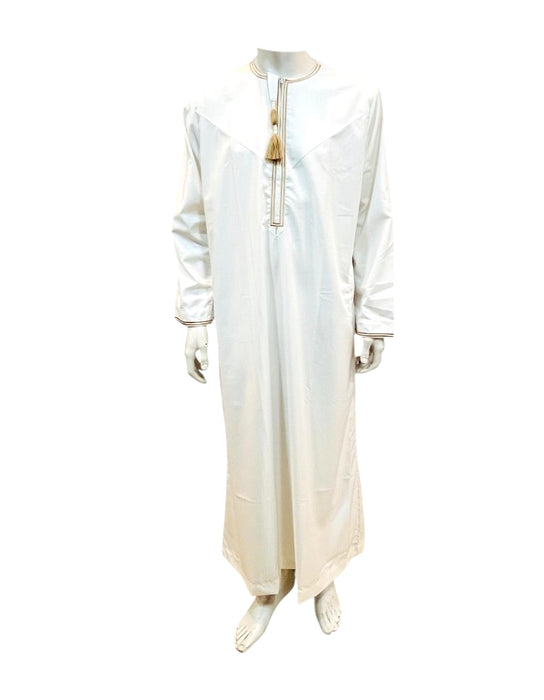 Alif Elegant Omani Men - Cream/Gold