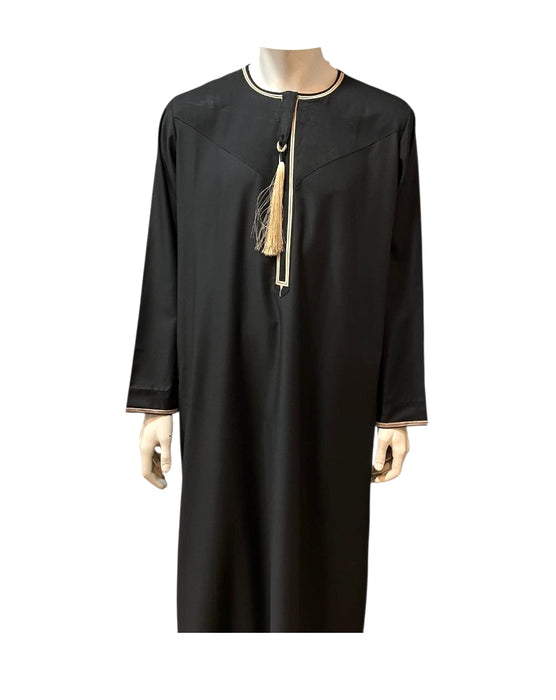 Alif Elegant Omani Men - Black/Gold
