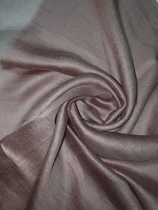 Silk Tassle scarf Mauve - Brown Border