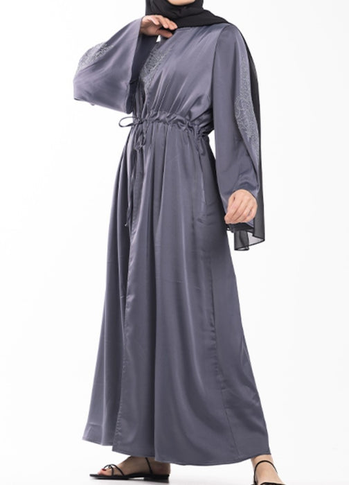 Embellished 2-Piece Kimono Grey