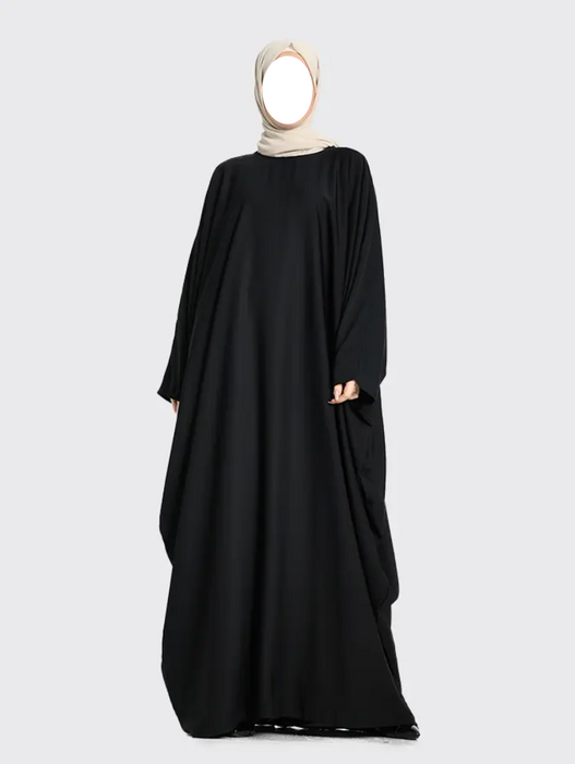 Batwing Abaya Black