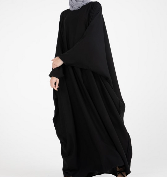 Batwing Abaya Black