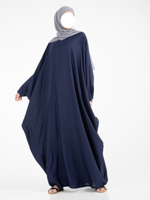 Batwing Abaya Navy