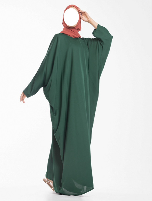 Batwing Abaya Green