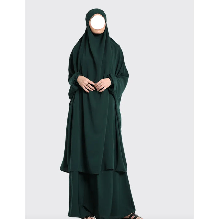 2 Piece Jilbab Forest Green