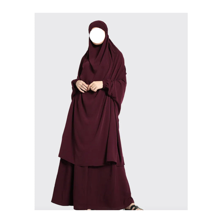 2 Piece Jilbab Purple