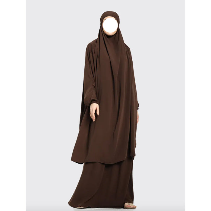 2 Piece Jilbab Dark Brown