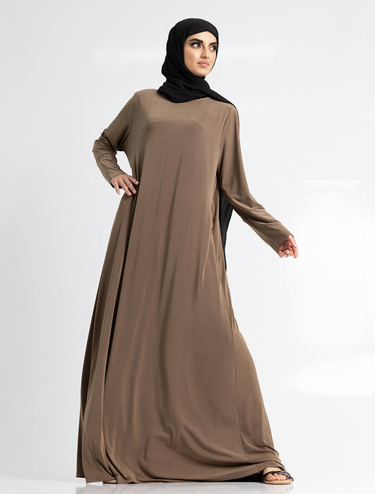 Inigo Jersey Abaya Mocha