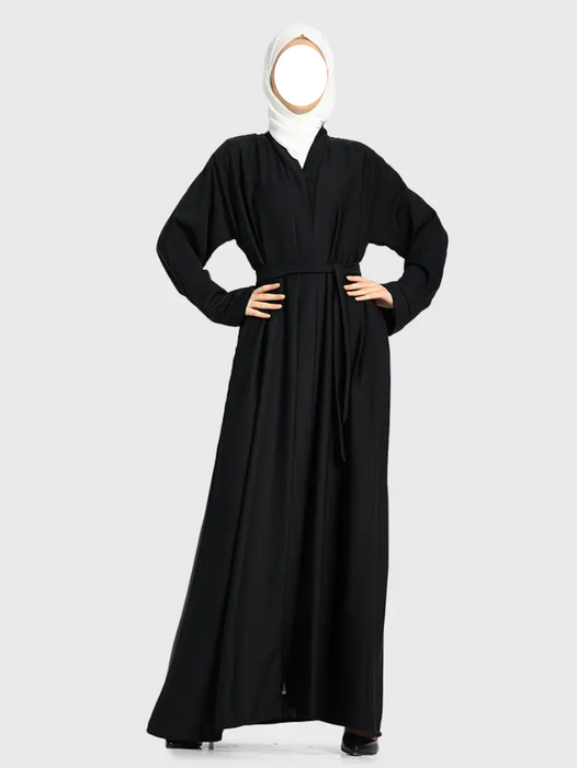 Nida open Abaya Black