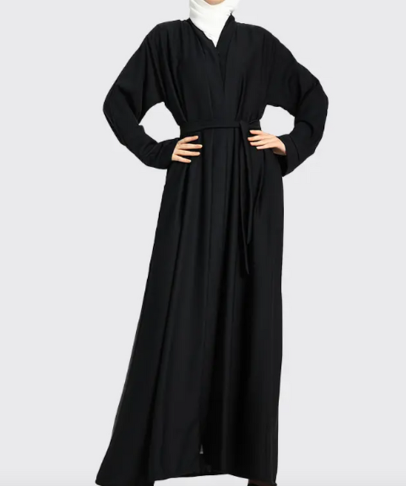 Nida open Abaya Black