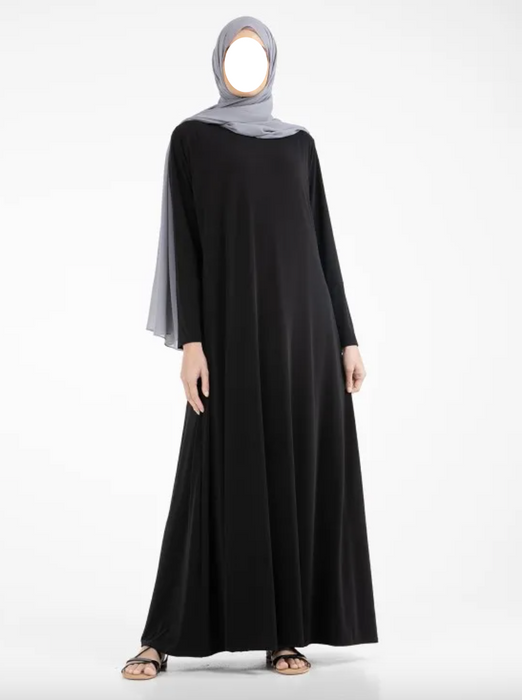 Inigo Jersey Abaya - Black