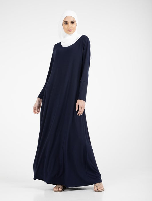 Inigo Jersey Abaya - Navy