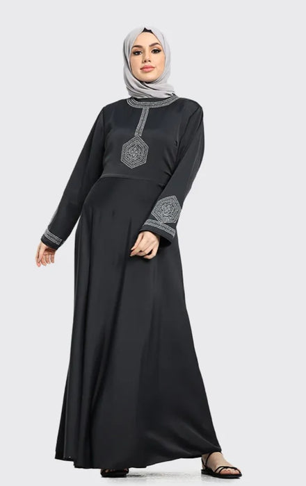 Diamond Abaya Black