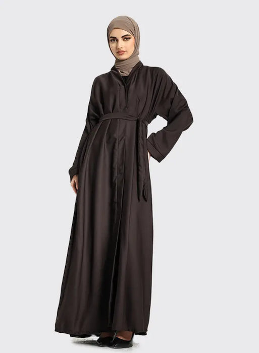 Nida Jacket Abaya Brown