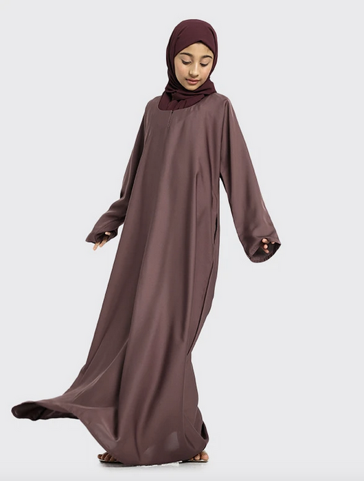 Children Plain Abaya Mauve