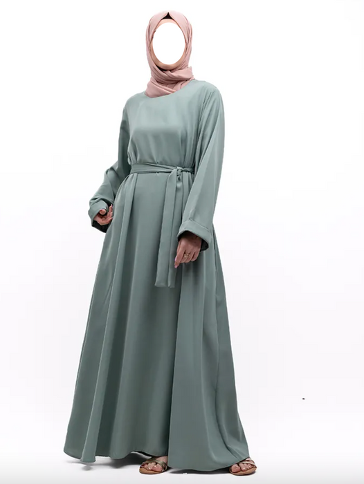 Cuff Plain Abaya Mint