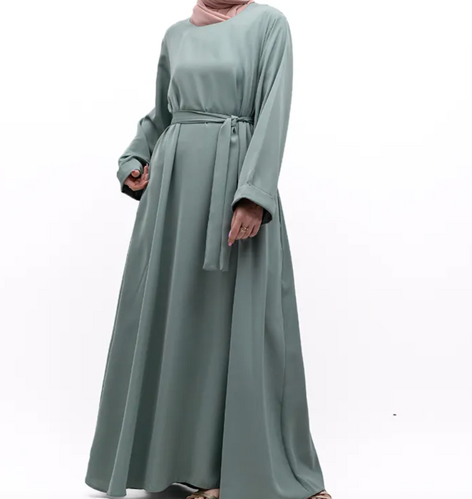 Cuff Plain Abaya Mint